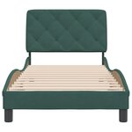 vidaXL Cadre de lit sans matelas vert foncé 80x200 cm velours