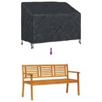 vidaXL Housse de banc de jardin Noir 134 x 70 x 65 / 94 cm Tissu 420D