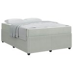 vidaXL Cadre de lit avec matelas Gris clair 140 x 200 cm tissu