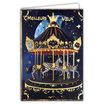 Carte Meilleurs Vœux Bonne Année + Enveloppe 12x17cm