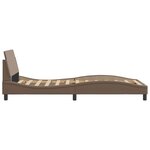 vidaXL Cadre de lit avec tête de lit Cappuccino 100x200 cm Similicuir