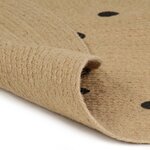 vidaXL Tapis fait à la main Jute avec imprimé à pois 150 cm