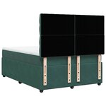 vidaXL Sommier à lattes de lit et matelas Vert foncé 140x190cm Velours