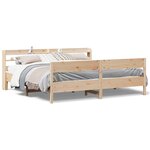 vidaXL Cadre de lit sans matelas 200x200 cm bois massif de pin