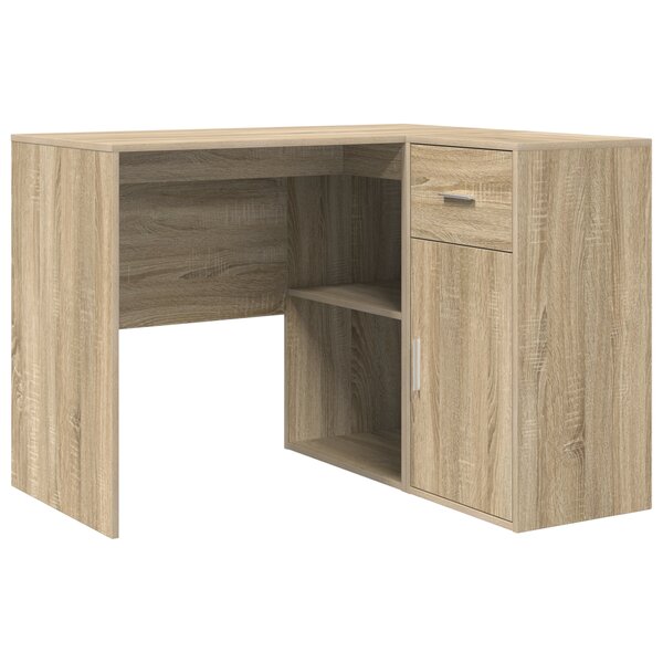 vidaXL Bureau d'angle en chêne de Sonoma 102x88x75 cm en bois d'ingénierie