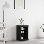 Buffet vidaXL avec lumières LED Chêne Noir 41x37x67 cm
