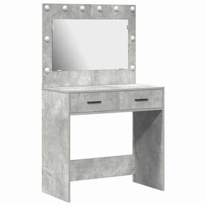 vidaXL Table de Toilette avec tiroir Gris béton 78 5 x 41 x 135 cm