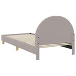 vidaXL Cadre de lit pour enfants avec tête de lit Gris clair 90x200 cm