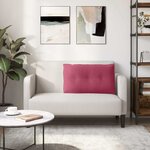 vidaXL Coussin de Dos Bordeaux 80 x 50 cm Tissu en velours côtelé