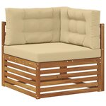vidaXL Ensemble de canapés d'extérieur 9 pc Naturel et Beige