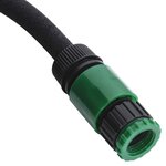 vidaXL Tuyau d'arrosage de jardin noir 0 6" 25 m caoutchouc