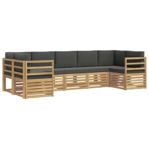 vidaXL Ensemble de canapés d'extérieur 7 pc Blanc et anthracite