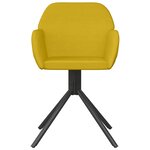 vidaXL Chaises pivotantes à manger lot de 2 Jaune Velours
