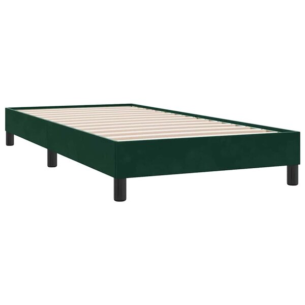 vidaXL Cadre de lit sans matelas vert foncé 80x210 cm velours