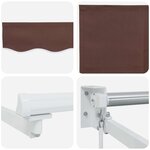 vidaXL Auvent rétractable Marron 3 5 x 2 m 100  Polyester et Aluminium