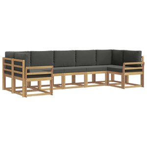 vidaXL Ensemble de canapés d'extérieur 7 pc Blanc et anthracite