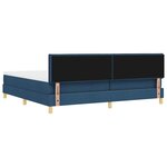 vidaXL Lit à ressorts avec matelas Bleu 200 x 200 cm tissu