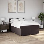vidaXL Sommier à lattes de lit avec matelas Marron foncé 160x200 cm