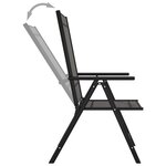 vidaXL Chaises de jardin pliables lot de 6 Textilène Noir