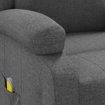 vidaXL Fauteuil de massage Gris foncé Tissu