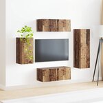 vidaXL Ensemble meuble TV 4 Pièces Bois ancien Bois d'ingénierie