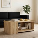 vidaXL Table basse Chêne Sonoma 90 x 50 x 33 cm Bois d'ingénierie
