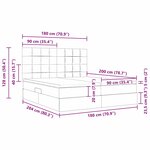 vidaXL Lit de Rangement Gris clair 180 x 200 cm Cuir synthétique