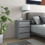 vidaXL Tables de chevet 2 Pièces Sonoma gris 40x35x62 5cm Bois ingénierie