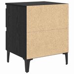 vidaXL Cabinet de chevet Chêne noir 40 x 35 x 50 cm Bois d'ingénierie