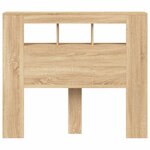 vidaXL Tête de lit à LED chêne sonoma 120x18 5x103 5cm bois ingénierie