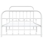 vidaXL Cadre de lit métal sans matelas et pied de lit blanc 107x203 cm