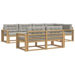 vidaXL Ensemble de canapés d'extérieur 6 pc Blanc et gris clair