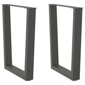 vidaXL Pieds de table à manger en forme de V 2 pièces Anthracite 60 x (72-73 3) cm Acier