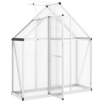vidaXL Serre avec cadre de base argent 169x58x195 cm aluminium