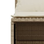 vidaXL Salon de jardin avec coussins 5 Pièces beige résine tressée