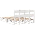 vidaXL Cadre de lit sans matelas blanc 150x200 cm bois de pin massif