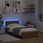 vidaXL Cadre de lit Chêne artisanal 90 x 200 cm Bois d'ingénierie