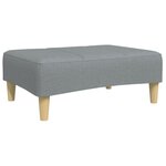 vidaXL Repose-pied gris clair 77x55x31 cm tissu