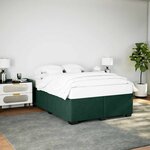 vidaXL Cadre de lit sans matelas vert foncé 140x200 cm velours