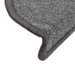 vidaXL Tapis d'escalier 10 pièces 56 x 17 x 3 cm Gris foncé Demi-rond