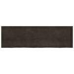vidaXL Dessus de table marron foncé bois chêne massif traité