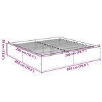 vidaXL Cadre de lit sans matelas chêne marron 200x200 cm