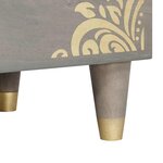 vidaXL Cabinet de chevet Gris 50 x 33 x 62 cm bois de manguier massif