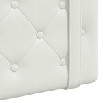 vidaXL Tête de lit suspendue Avec lumière LED Blanc Simili cuir