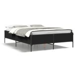 vidaXL Cadre de lit sans matelas noir 140x190 cm