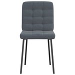 vidaXL Chaises à manger lot de 4 Gris foncé Velours