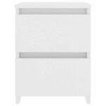 vidaXL Table de chevet Blanc 30 x 30 x 40 cm Bois d'ingénierie
