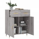 vidaXL Buffet sonoma gris 69 5x34x90 cm bois d'ingénierie