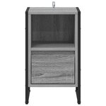 vidaXL Table de chevet avec tiroir 2 Pièces Gris Sonoma 39 5 x 30 x 50 cm