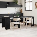 vidaXL Table à dîner 240 x 85 x 75 cm Bois d'ingénierie Chêne noir